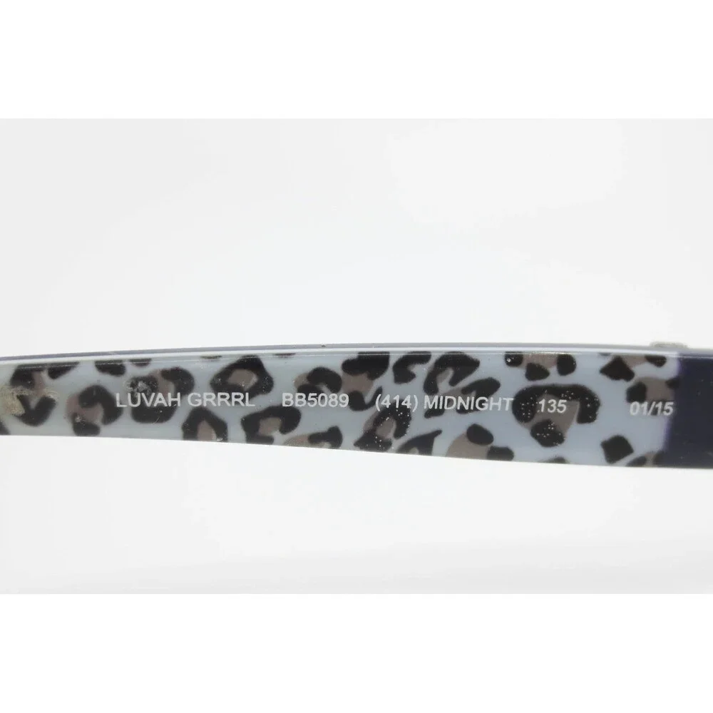 Bebe Luvah Grrrl BB5089 Midnight Blue Leopard Print Eyeglasses Frames 51-17-135